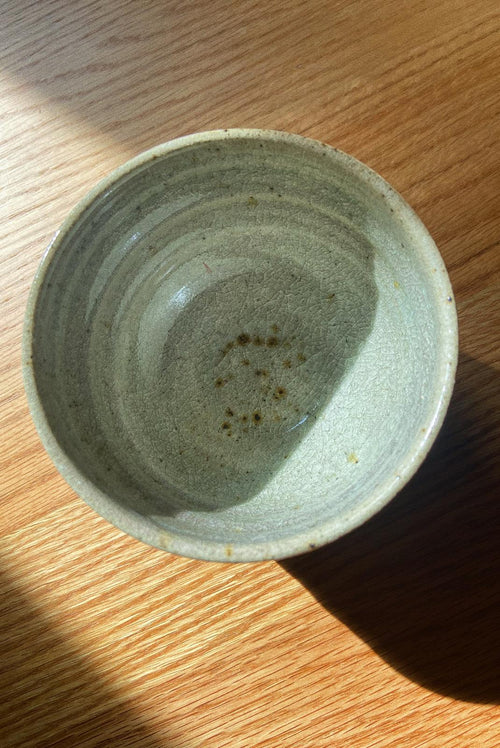 Wood-fired handmade cacao bowl with natural ceramic texture